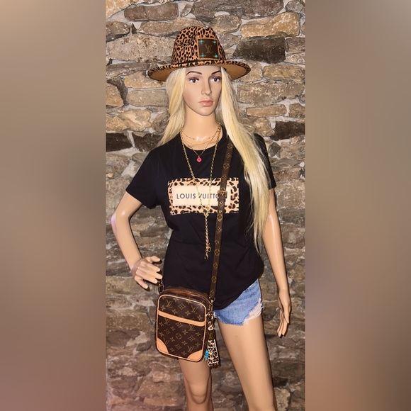 🍁 Monogram patch Cheetah 🐆 print Fedora Hat - Picture 5 of 11